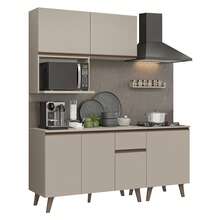 Cocina Integral Completa Modular Madesa Nice 180cm Crema - Beis - Ver 12