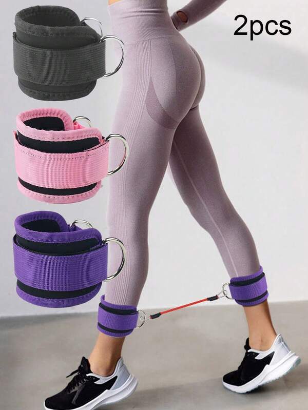 2 piezas Correas ajustables para tobillos, accesorios para entrenamiento de fuerza de glúteos y piernas, para ejercicios con cable, entrenamientos de fitness en casa o en el gimnasio - patadas hacia atrás, extensiones de piernas, caderas