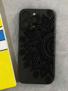 哥特风时尚印花图案TPU材质防摔手机壳，适合作为送给男友/女友的礼物，兼容苹果XS/XS Max/XR/11/12/13/14/14 Plus/15/15 Plus/16/16 Plus/17/7/8 Plus等型号 - 黑色 - 查看 3