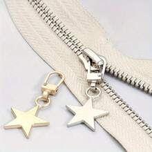 2/10 件装多功能星形拉链拉片替换配件，可拆卸半自动金属扣，优质锌合金拉链拉片，适用于手提包、夹克、衣服、鞋子、靴子，可重复使用的装饰星形吊坠扣，用于 DIY 包袋和服装装饰，耐用的拉链拉片替换零件，时尚星形设计 - 彩色 - 查看 4