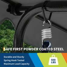 Silla Columpio para Jardín ¡Relájate! │ Banco Mecedor de 3 Plazas con Toldo Ajustable y Cojines Mullidos │ Estructura de Acero para Exterior │ Perfecto para Porche, Terraza o Patio - Gris - Ver 4