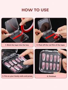 Hộp đựng móng tay giả dán hai mặt, hộp đựng móng tay giả bằng nhựa trong suốt, hộp trưng bày móng tay giả, hộp đựng móng trong suốt, hộp đựng móng giả, hộp trưng bày và sắp xếp móng tay giả dán trong suốt, giá trưng bày móng tay giả dán hai mặt, thích hợp cho móng tay giả dán. - Nhiều màu - Xem 4