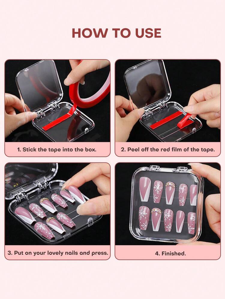 Hộp đựng móng tay giả dán hai mặt, hộp đựng móng tay giả bằng nhựa trong suốt, hộp trưng bày móng tay giả, hộp đựng móng trong suốt, hộp đựng móng giả, hộp trưng bày và sắp xếp móng tay giả dán trong suốt, giá trưng bày móng tay giả dán hai mặt, thích hợp cho móng tay giả dán. - Nhiều màu - Xem 4