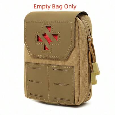 1 pieza Bolsa vacía solamente, Bolsa médica de emergencia multifuncional para exteriores, Bolsa portátil de Oxford 1000D, Bolsa táctica, Almacenamiento, Kit de primeros auxilios