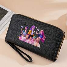 Mattel 1pc Kpop Witch Girl Group Cartoon Wallet, Long Wallet For Girls, Anime Peripherals Hot Selling, Zipper Coin Purse - Multicolor - View 5