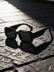 1副/2副时尚方形宽腿复古眼镜，用途广泛，适合旅行、驾驶、街头摄影 - 彩色 - 查看 4