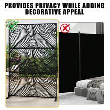 Pantalla de Privacidad Metálica 74"x47.2" con Soporte, Panel Divisor Decorativo para Exterior, Partición Libre para Terraza, Balcón y Jardín, Uso Interior y Exterior - Estilo5 - Ver 6