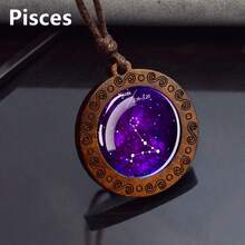 1PC Zodiac Constellation Pendant Necklace Men's Astrology Charm Gift For Birthday Valentine's Day And Special Occasions - style - View 19