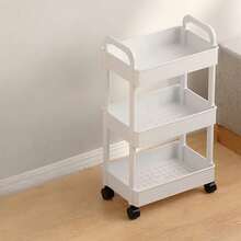 5/4/3 Tier Storage Cart - Durable Plastic Material, Easy To Move, Suitable For Kitchen, Bathroom, Bedroom - (Easy To Move And Convenient) Black & White Lingerie Storage Box, Thickened Tube, Strong Load-Bearing, Multi-Layer Storage Rack, Suitable For Kitchen, Bedroom And Outdoor Camping, Durable Plastic Design, Multi-Functional Storage Cart | Modern Storage Rack | Sturdy Storage Rack, Halloween, Christmas Gift Kitchen Supplies Kitchen Accessories Kitchen Tools