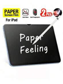 2片装磨砂屏幕保护膜,兼容第11/10/9/8/7/6/5代,10.9英寸/10.2英寸/9.7英寸,Air7/Air6/Air5/Air4/Air3/Air2/Air1/Pro 9.7/Pro 10.5,PET材质屏幕保护膜,平板电脑必备,适合日常、办公、家用,防水、防震、防刮、防指纹,全屏覆盖。 - 2個 - 查看 17