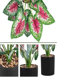 24 cây cọ tre nhân tạo màu hồng cỡ lớn, cây cọ giả trang trí cỡ lớn, cây lá hồng trồng trong chậu, cây thường xanh cao lớn trông như thật, cây lá Monstera bằng nhựa giống như thật để trang trí nhà cửa, văn phòng, sân vườn, khách sạn, trong nhà và ngoài trời (không bao gồm chậu). - Nhiều màu - Xem 7