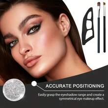 精准眼妆必备！尼龙软毛眼影刷套装，轻松贴合眼型，眼影工具，快速上妆模板，眼影模具，适合初学者，轻松打造专业效果，随时随地上妆，贴合眼型，操作便捷，不易出错