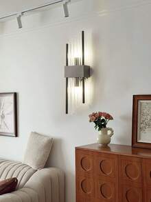 1盏/2盏金色/黑色水晶壁灯，不锈钢灯体，含免费G9灯泡。优雅的卧室灯或精致的客厅灯具，适用于客厅、卧室和走廊装饰。 - 彩色 - 查看 10