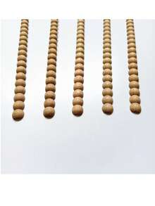 十条半圆形珠状木饰面条，未加工，适用于DIY装饰、橱柜、家具、镶板、条墙等。 - 米色 - 查看 7