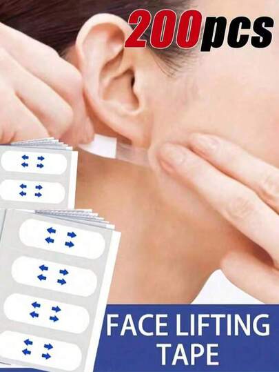 Invisible Lifting And Firming Tape - Designed Specifically For Tightening Sagging Facial Skin. This Instant Lifting And Firming Tape Is Suitable For Women, Helps Lift Sagging Skin, And Can Also Be Used For Concealing And Makeup Application. Especially Effective For Addressing Double Chin And Neck Issues; Alcohol-Free Formula, Suitable For All Skin Types, Unisex.
