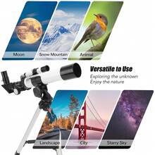 Telescopes For Adults And Children, 40mm Aperture Refracting Astronomical Telescopes And 400mm Portable Telescopes Are The Ideal Gift For Astronomy Beginners And Children.