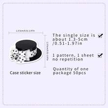 50pcs Black & White Watercolor Aesthetic Stickers, Cute & Fashionable Polka Dot Stickers, Y2K Style Stickers, Suitable For Water Bottles, Computers, Laptops, Phones, Luggage, Notebooks, Refrigerators, Etc. - 3 - View 6
