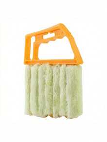 Limpiador suave, limpiador de persianas venecianas, limpiador de aire acondicionado, cepillo limpiador, limpiador de ventanas, herramientas de limpieza del hogar - Amarillo - Ver 2