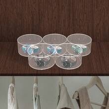 Round Shape 5 Tiers Belts Display Rack, Acrylic Material Organizer Storage Case, Transparent Design Belts Storage Case, For Home Organization - Clear - View 10