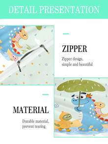 2/3PCS Personalized Customized Cartoon Dinosaur Duvet Set, Made Of Polyester Material And Digitally Printed, Suitable For Boys And Girls, Gifts, Bedroom Decorations, Dinosaurs, And All Seasons. - Multicolor - View 4