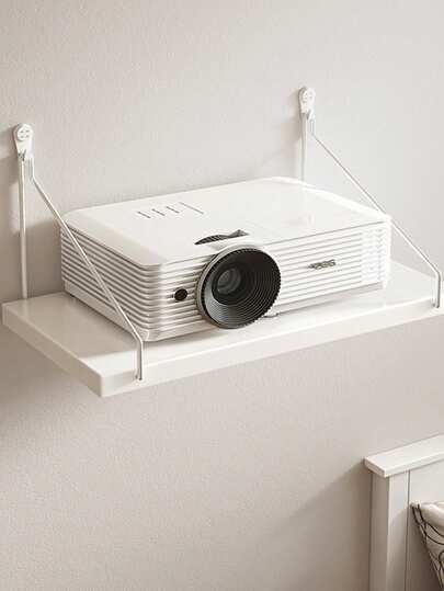 1pc Wall-Mounted Storage Rack, With Wooden Partitions, No Drilling Required, Suitable For Use In Living Rooms, Dormitories And Kitchens For Storage Purposes