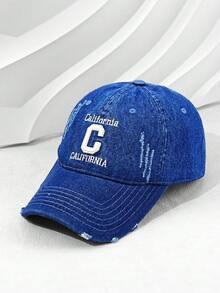 INNNEVV 1 chiếc mũ lưỡi trai nữ kiểu dáng bạc màu, in chữ, kiểu Mỹ cổ điển, có vành rộng, che nắng. - Nhiều màu - Xem 11