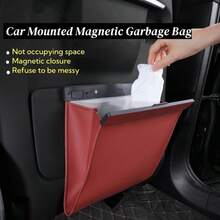 Car Seat Back Magnetic Trash Bag, Storage Bag, Organizer Bag - A - View 4