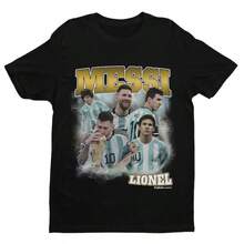 Lionel  Homage _ Argentina Football T Shirt _ Football _ Soccer _ Fan _ Lionel Gift - 黑色 - 查看 1