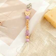 1pc Personalized Bear Keychain, Name Keyring, Party Favor, Bag Charm, Personalized Gift