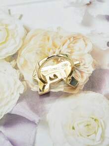 1pc Hip Hop Punk Style Gold Brick Gun Ring, Suitable For Daily Wear, Parties, Festivals. Best Gift For Boyfriend On Valentine's Day/Easter - Gold - View 5
