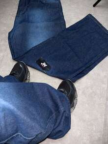 Original Dazzling Dark Blue Balloon/Baggy Jeans - Sportlife Streetwear Original Jeans - 藍色 - 查看 8
