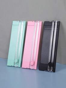 Random Style A4 Paper Cutter, Portable Manual Paper Trimmer With Ruler, Multi-Functional Paper Cutting Tool For Students And Office Use