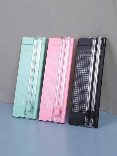 Random Style A4 Paper Cutter, Portable Manual Paper Trimmer With Ruler, Multi-Functional Paper Cutting Tool For Students And Office Use