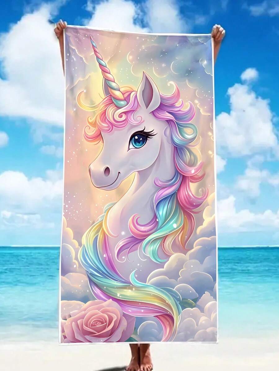 这款超大沙滩巾采用梦幻般的奇幻设计,饰有独角兽和彩虹星空图案。采用超柔软、高吸水性、速干的超细纤维制成,克重为250克/平方米。提供70*140厘米和90*180厘米两种尺寸,适用于海滩、泳池、旅行、露营、瑜伽、健身房、运动和游泳等场合。 - 彩色 - 查看 1