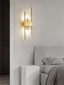 1盏/2盏金色/黑色水晶壁灯，不锈钢灯体，含免费G9灯泡。优雅的卧室灯或精致的客厅灯具，适用于客厅、卧室和走廊装饰。 - 彩色 - 查看 8