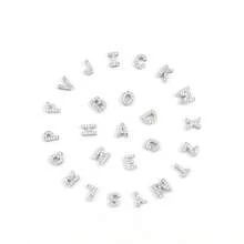 1pc New Classic Letter & Bow Stainless Steel Beaded Chain Bracelet, Women - Silver - View 4