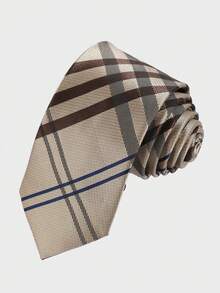 1pc Fashionable Casual Plaid Necktie For Men, Comfortable & Versatile For Daily Wear, Commute, Gatherings, Party, Shirt Matching - A - View 4