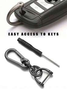 Llavero de metal para coche, llavero de aleación de metal duradero adecuado para llaves de coche - Diseño minimalista, anillo , llavero duradero y de moda ideal para hombres y entusiastas del automóvil - Idea de regalo perfecta, llavero de coche, organizador de llaves, accesorio elegante, superficie pulida - Multicolor - Ver 1