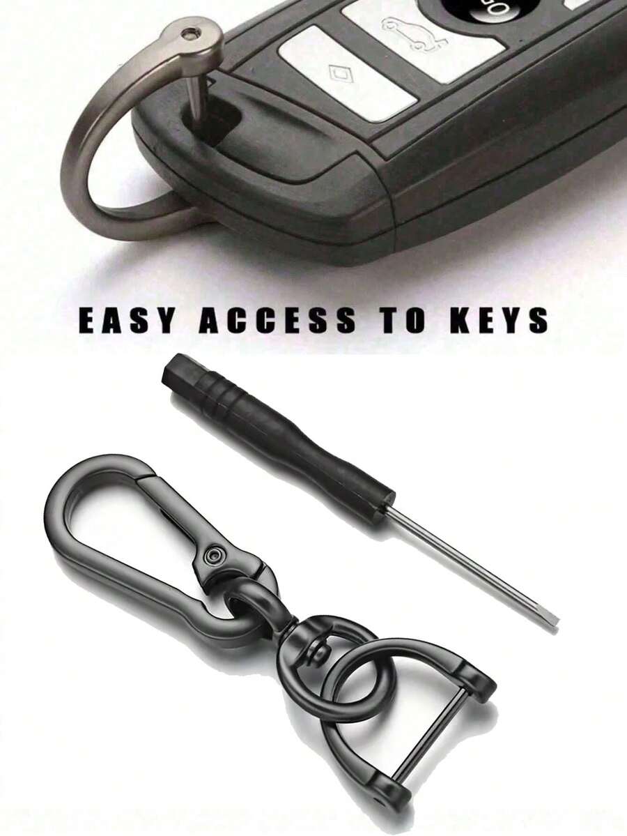 Llavero de metal para coche, llavero de aleación de metal duradero adecuado para llaves de coche - Diseño minimalista, anillo , llavero duradero y de moda ideal para hombres y entusiastas del automóvil - Idea de regalo perfecta, llavero de coche, organizador de llaves, accesorio elegante, superficie pulida - Multicolor - Ver 1