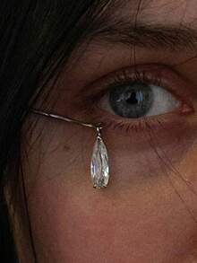 1pc Minimalist Water Drop Rhinestone Hanging Earrings, Elegant Design Suitable For Jewelry, Daily Wear, Party, Date, Gift For Women, Girlfriend, Best Friend