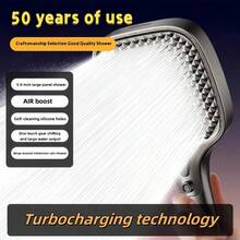 15厘米大尺寸花洒头，超宽面板，4种水流模式（雨淋/雾化/混合/喷射），强劲水压，适用于高水压家庭 - 銀色 - 查看 5