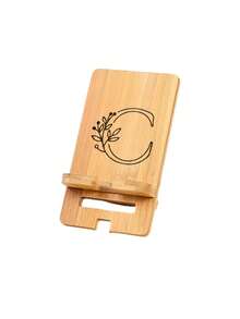 Adjustable Basic Phone Stand A-Z Portable Alphabet Letter Shaped Phone Stand, DIY Carving Crafts Detachable Assembly Phone Holder, Creative One-Piece Foldable Phone Stand With Floral & Letter Line Carving Design, Slouchy Desktop Telescopic Phone Holder, Travel Essential, Desktop Accessory, Home Goods, Storage Supplies, Travel Accessories, Valentine's Day Gift - Multicolor - View 16