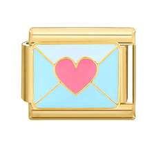 1件套模块化串珠手链，配有花朵、爱心、樱桃、足球吊坠，DIY油滴设计，不锈钢材质，适合作为派对/节日礼物送给朋友/情侣，吊坠造型时尚