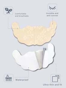 2/4 Pairs Plus Size Breathable Invisible Lace Lift Bra Tape, Random Printed, Suitable For Strapless Wedding Dresses, Lift Bra Tape For Large Bust - Multicolor - View 3