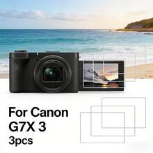 3pcs 0.3mm Ultra-Thin 9H Hardness Tempered Glass Screen Protector For Canon G7X3 Camera, Anti-Scratch, Anti-Fingerprint, Not Waterproof - 3pcs Transparent - View 1
