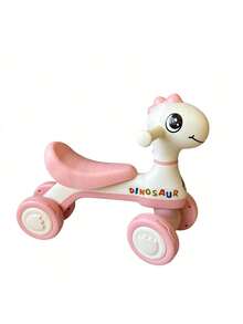 Children's Balance Bike With Light And Sound - Pink Dinosaur - HK Toys - 粉色 - 查看 2