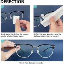 10/100 Khăn Lau Kính Mắt - Khăn Lau Kính Mắt được đóng gói riêng lẻ, dùng để lau kính mắt, kính râm, ống kính máy ảnh, màn hình điện thoại, máy tính, laptop, khăn giấy lau chùi. - trắng - Xem 10