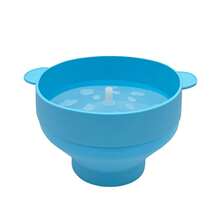 1pc Silicone Popcorn Bowl, Foldable With Handle, Heat Resistant, With Lid For Microwave Heating, Dishwasher Silicone Popcorn Maker For Home Use - Multicolor - View 9