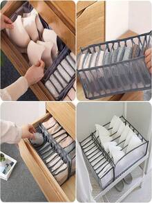 5/3/2/1 قطعة من ألواح منظم الخزانة، يمكن فصل الملابس الجميلة والملابس الداخلية والجوارب والمناديل والمناشف، تخزين متعدد الوظائف وملائم (صغير قليلاً، غير مناسب للعناصر الكبيرة) - حقيبة تنظيم خزانة الملابس - مشاهدة 7