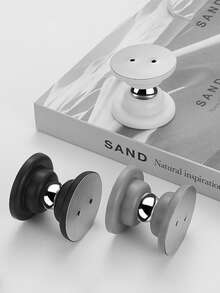 2个强力磁性门挡，底部磁性门挡，双面胶带，哑光黑装饰门挡，降噪硅胶材质，无需钻孔即可轻松安装，适用于酒店和家庭，防碰撞 - 彩色 - 查看 1